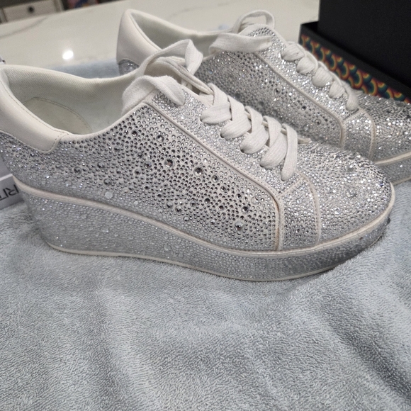 INC Silver Glitter Women's Sneakers - Picture 2 of 8